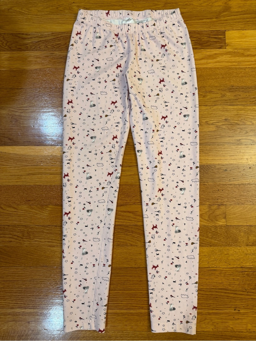 Hanna Andersson PJ Pants with Woodland Friends/Forest Animals Light Pink Small